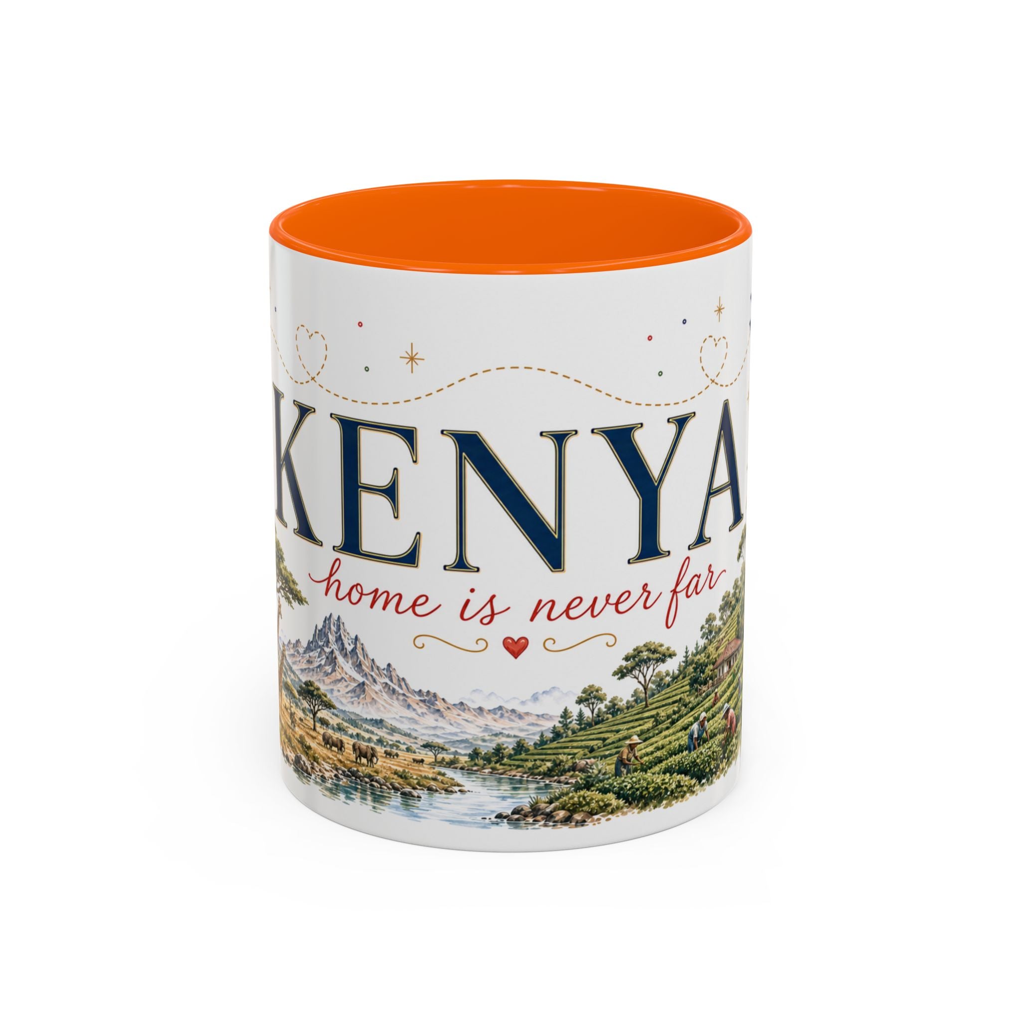 Kenya Home Country Mug | Moving Away Gift | Long Distance Friendship | 11 oz 15 oz Accent Mug