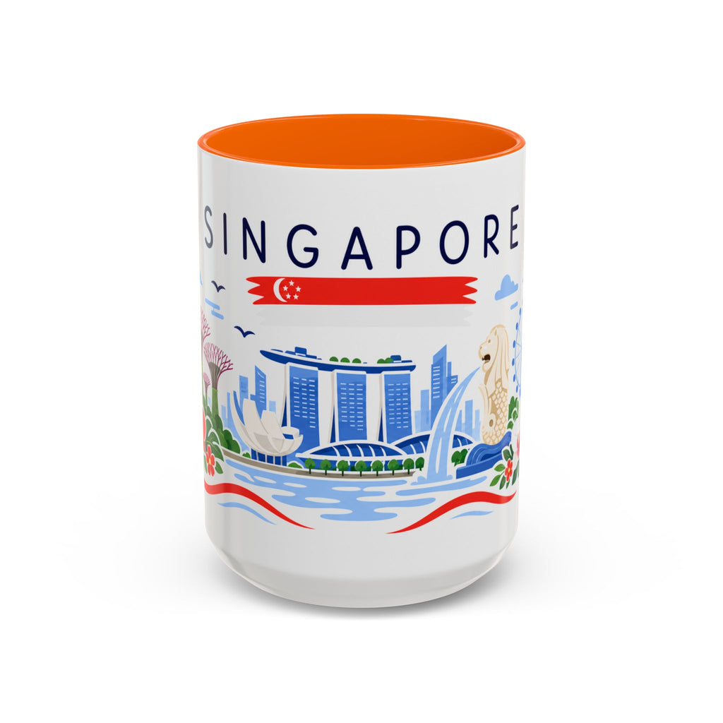 Singapore Coffee Mug | Travel Souvenir Accent Mug | Country Gift Ceramic Cup 11oz 15oz
