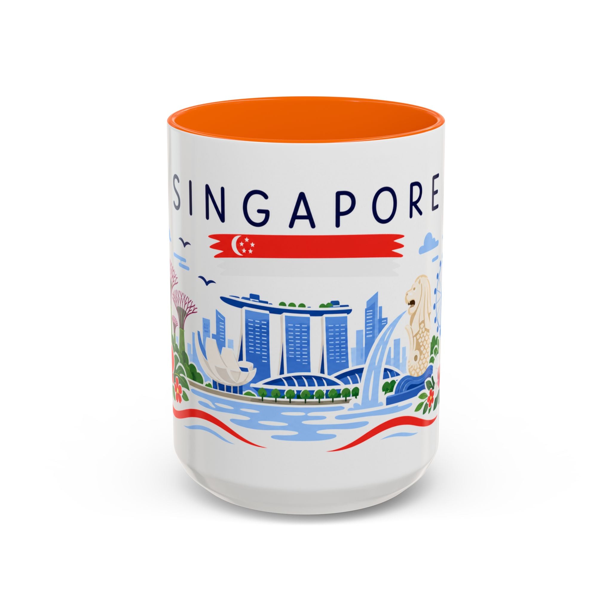 Singapore Coffee Mug | Travel Souvenir Accent Mug | Country Gift Ceramic Cup 11oz 15oz