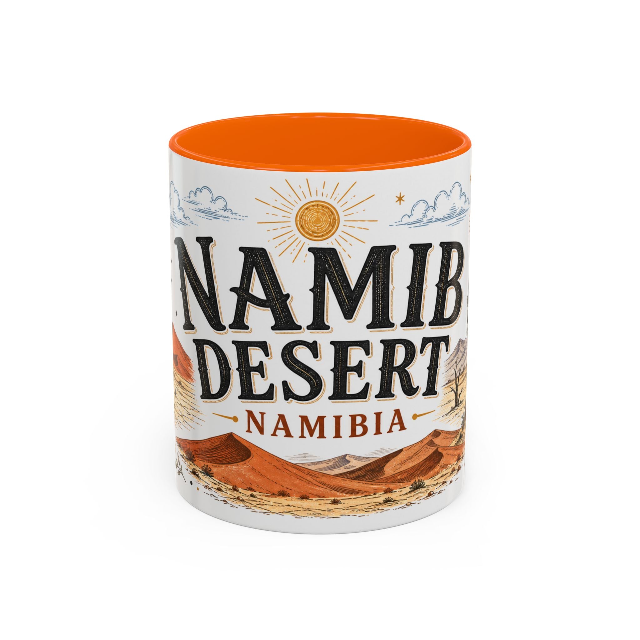 Namib Desert Coffee Mug | Travel Destination Souvenir Gift | Accent Color Ceramic 11oz 15oz