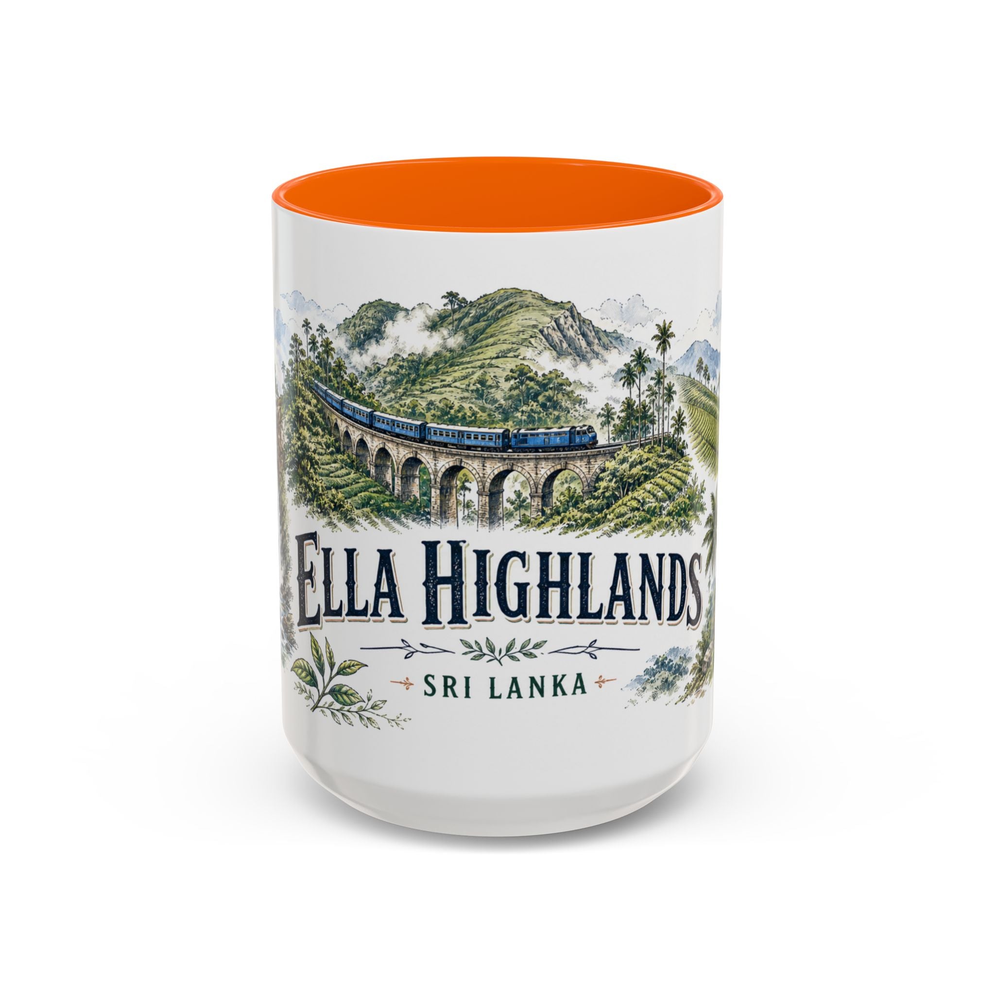 Ella Highlands Mug, Sri Lanka Travel Souvenir, Bucket List Gift, Accent Ceramic Coffee Mug 11oz 15oz