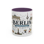 Berlin Coffee Mug | Germany Souvenir Travel Gift | Accent Color Ceramic 11oz 15oz