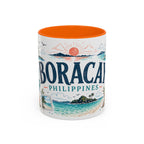 Boracay Coffee Mug | Travel Destination Souvenir Gift | Accent Color Ceramic 11oz 15oz