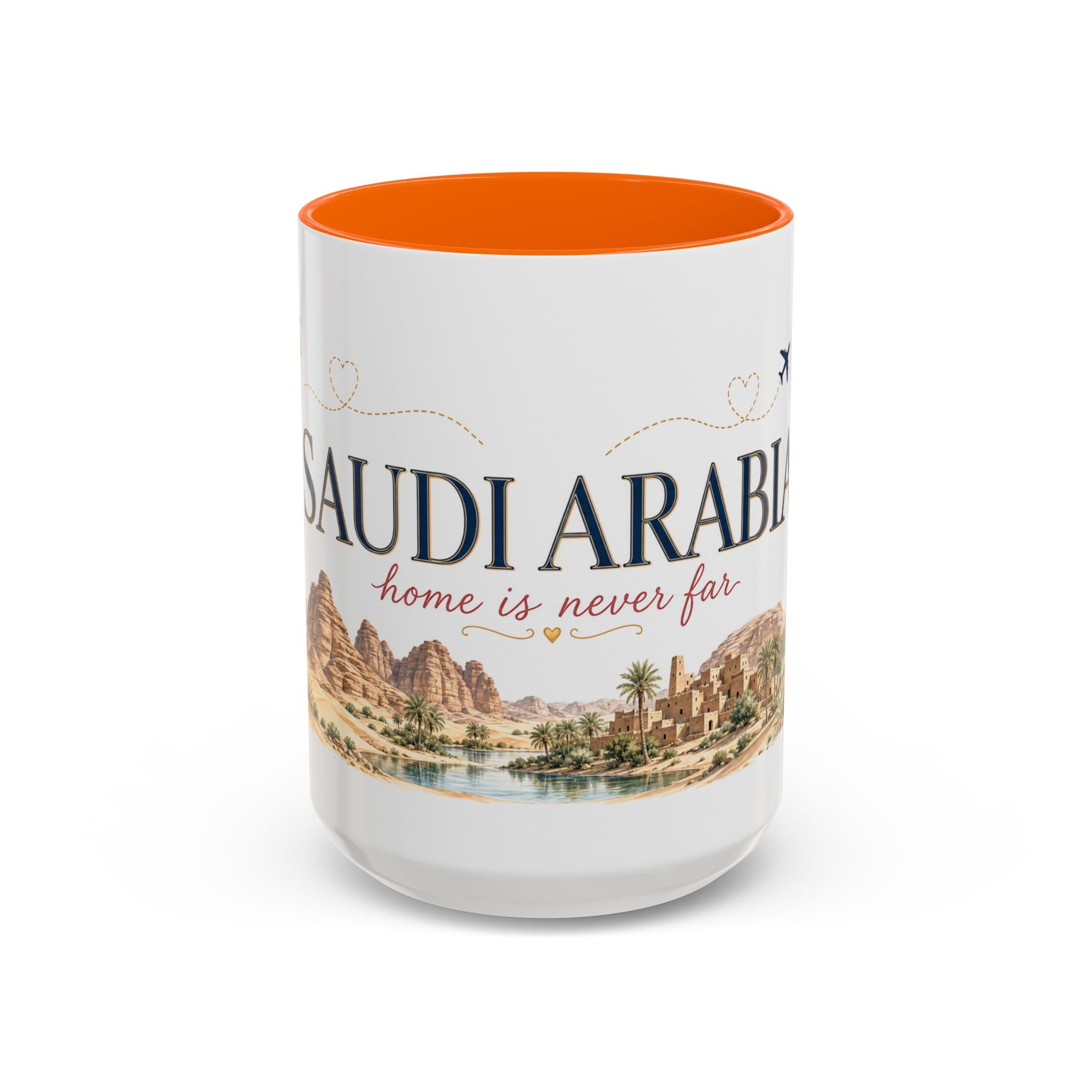 Saudi Arabia Home Country Mug | Moving Away Gift | Long Distance Friendship | 11 oz 15 oz Accent Mug