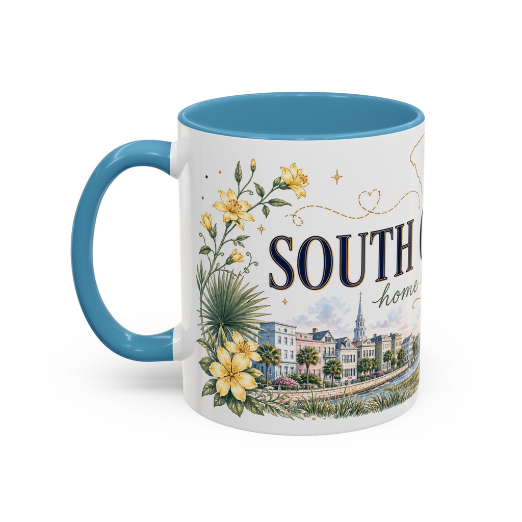 South Carolina State Mug | Botanical Map Accent Cup (11oz 15oz)