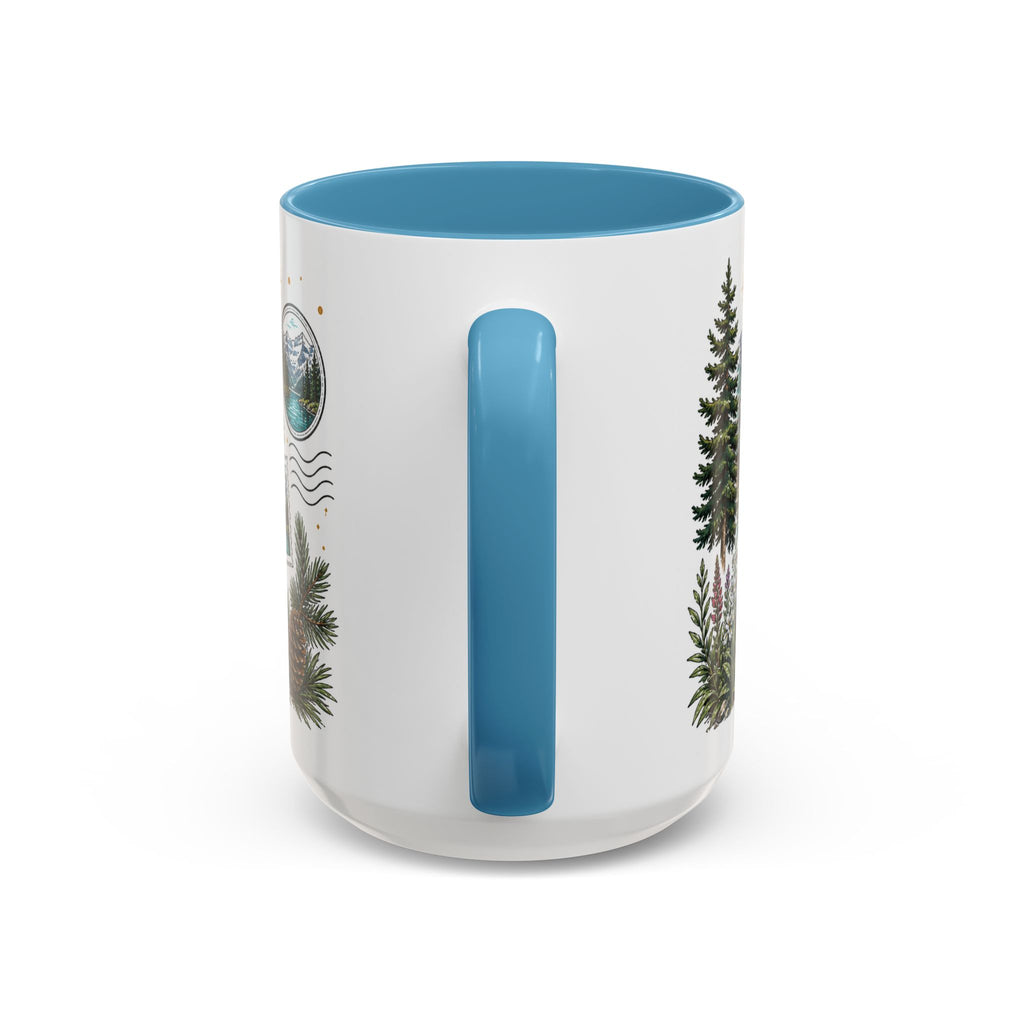 Banff Lake Louise Coffee Mug | Travel Destination Souvenir Gift | Accent Color Ceramic 11oz 15oz