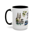 Zurich Coffee Mug | Switzerland Travel Souvenir | Vintage Illustrated City Gift | 11 oz 15 oz Accent Mug