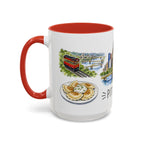 Pittsburgh Illustrated Travel Mug | City Souvenir Accent Coffee Mug | 11oz 15oz Ceramic Cup