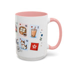 Hong Kong Coffee Mug | Postage Stamp Collage Mug | Travel Souvenir Accent Cup 11oz 15oz