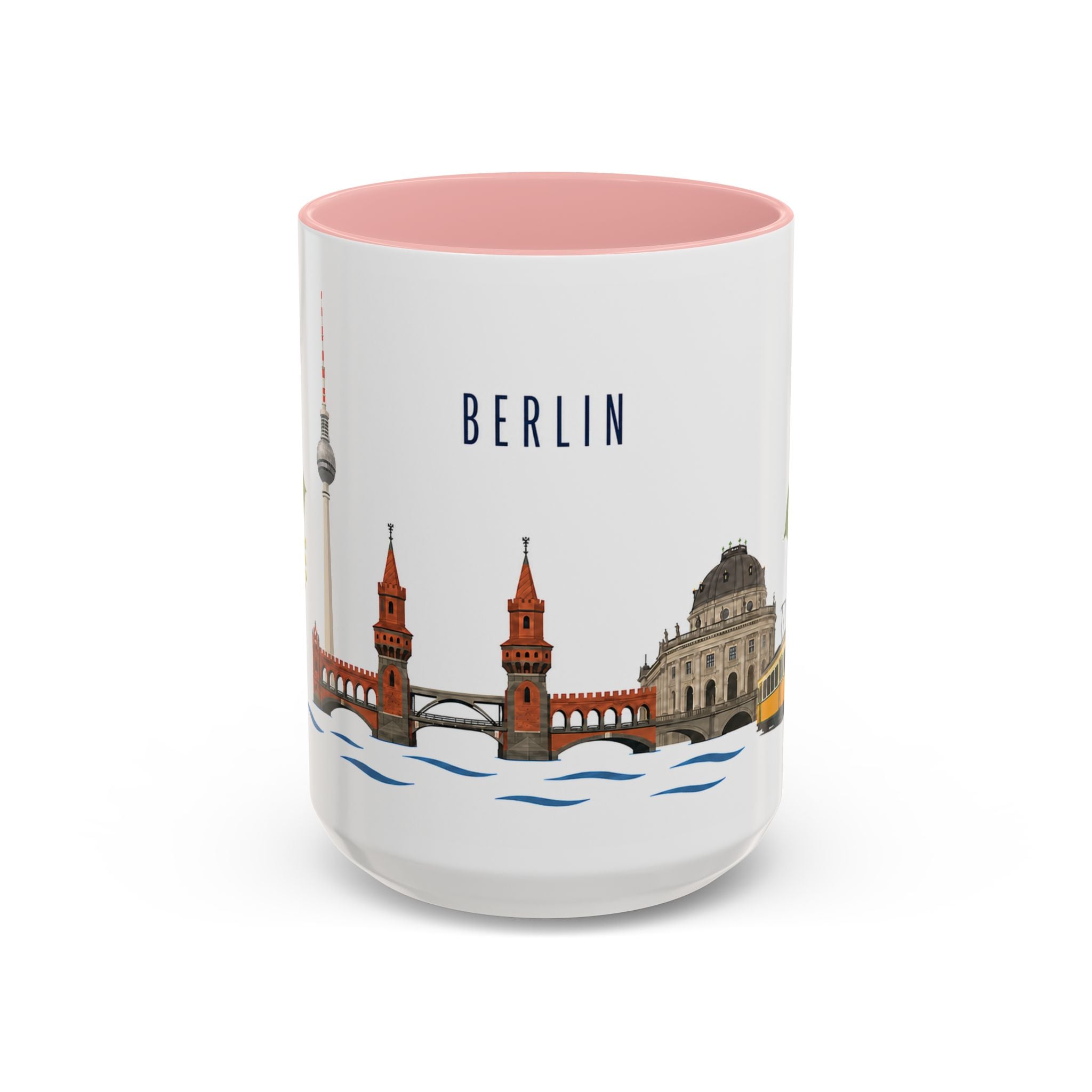 Berlin Coffee Mug | Germany Travel Souvenir | Porcelain Decal City Gift | 11oz 15oz Accent Mug