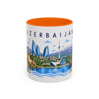 Azerbaijan Coffee Mug | Travel Souvenir Accent Mug | Place Gift Ceramic Cup 11oz 15oz