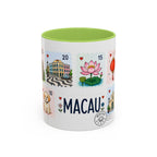 Macau Coffee Mug | Postage Stamp Collage Mug | Travel Souvenir Accent Cup 11oz 15oz