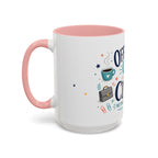 Officially Off The Clock Coffee Mug | Funny Retirement Gift | Accent Color Ceramic 11oz 15oz