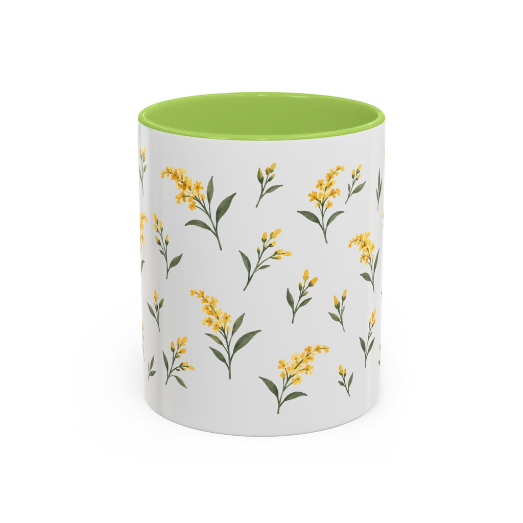 Kentucky Goldenrod Mug, State Flower Floral Coffee Cup, 11oz Botanical Gift
