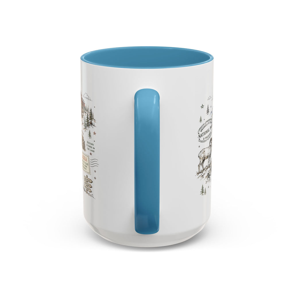 Wrangell-St. Elias National Park Coffee Mug | Alaska Wilderness Climbing Gift | Accent Color Ceramic 11oz 15oz