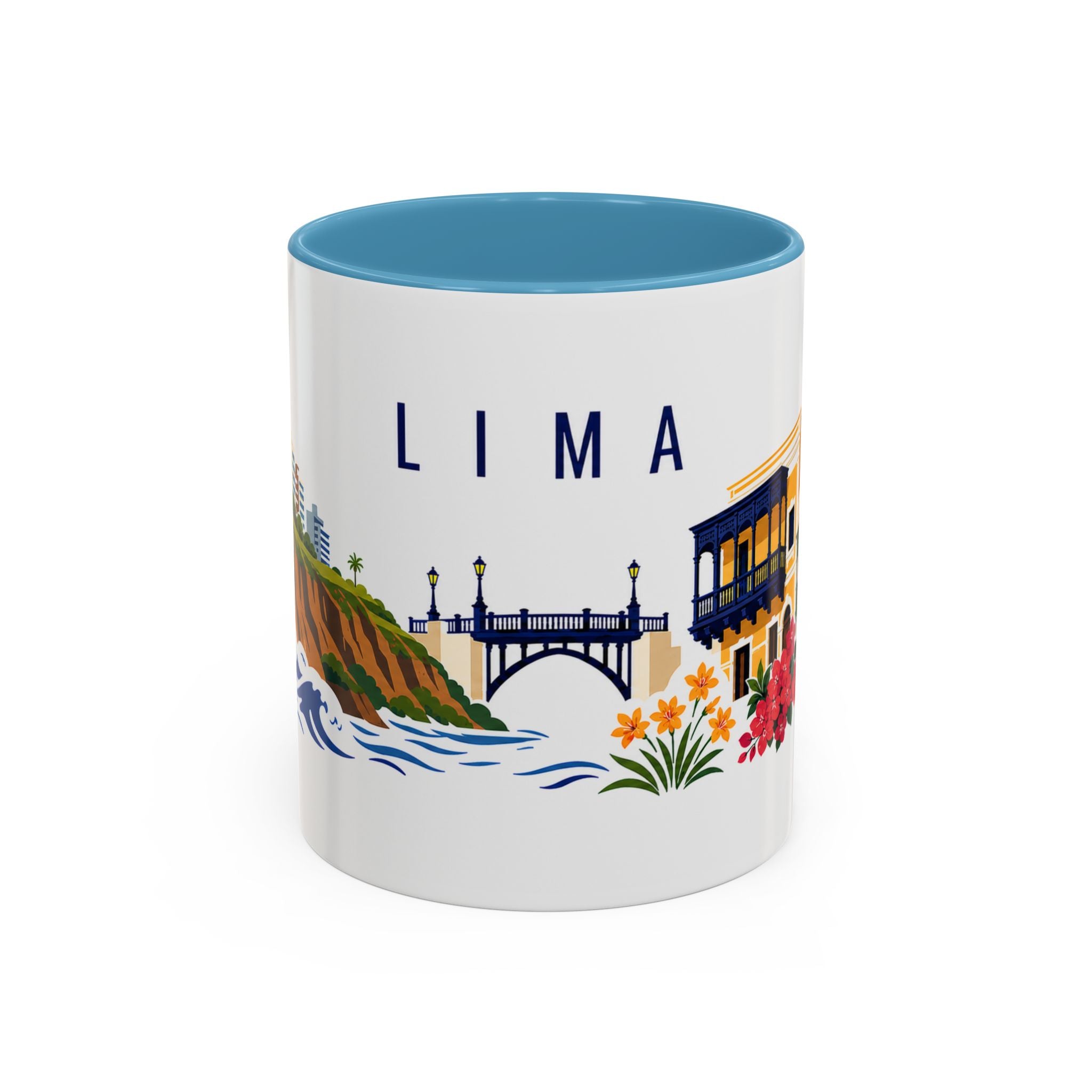 Lima Coffee Mug | Peru Travel Souvenir | Porcelain Decal City Gift | 11oz 15oz Accent Mug