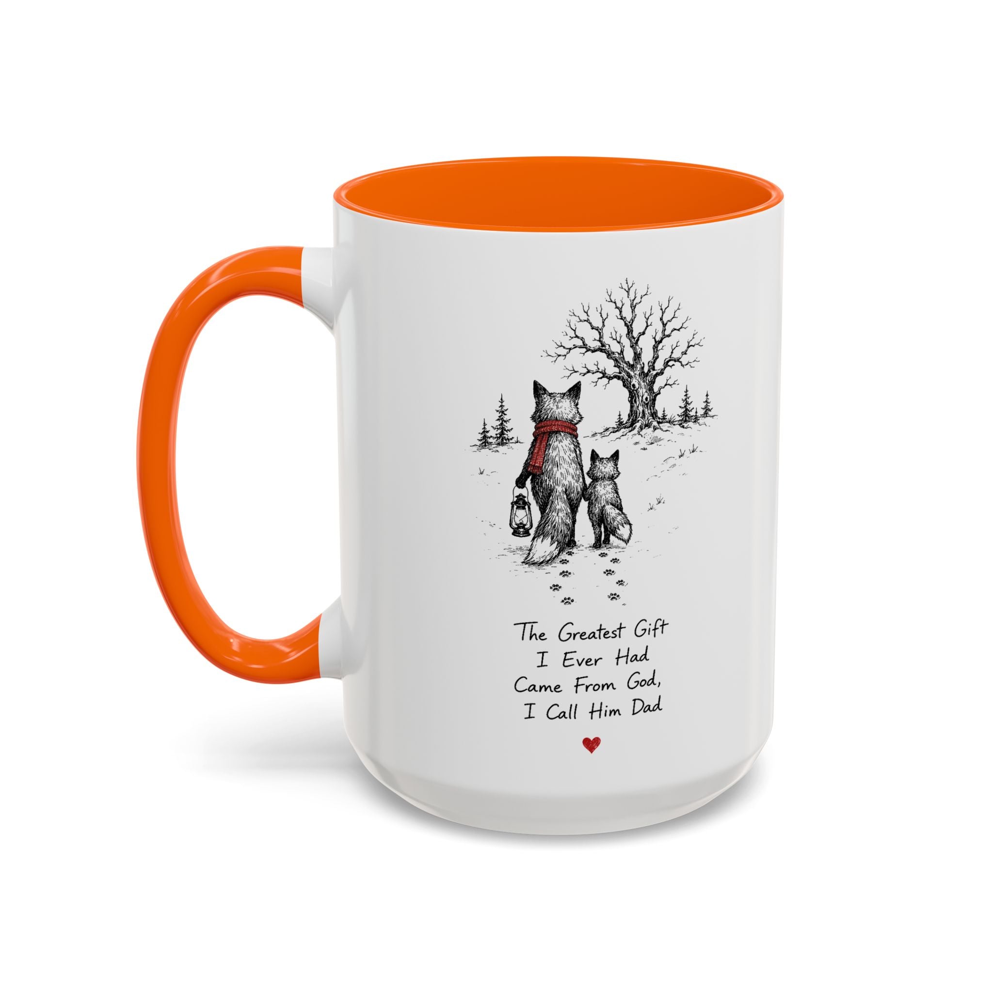 Clever Fox Dad Mug | Father's Day Gift, Accent Ceramic Coffee Cup (11oz or 15oz)