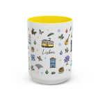 Lisbon Christmas Mug | Watercolor City Souvenir | Ceramic Coffee Cup 11oz 15oz