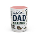 Dad The Legend Coffee Mug | Father's Day Gift for Dad | Accent Color Ceramic 11oz 15oz