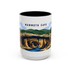 Mammoth Cave National Park Coffee Mug | Solid Color Block Park Souvenir | 11oz 15oz Accent Mug