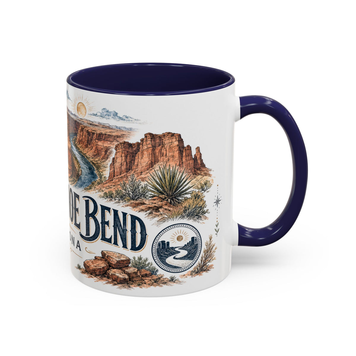 Horseshoe Bend Mug, Arizona Travel Souvenir, Bucket List Gift, Accent Ceramic Coffee Mug 11oz 15oz