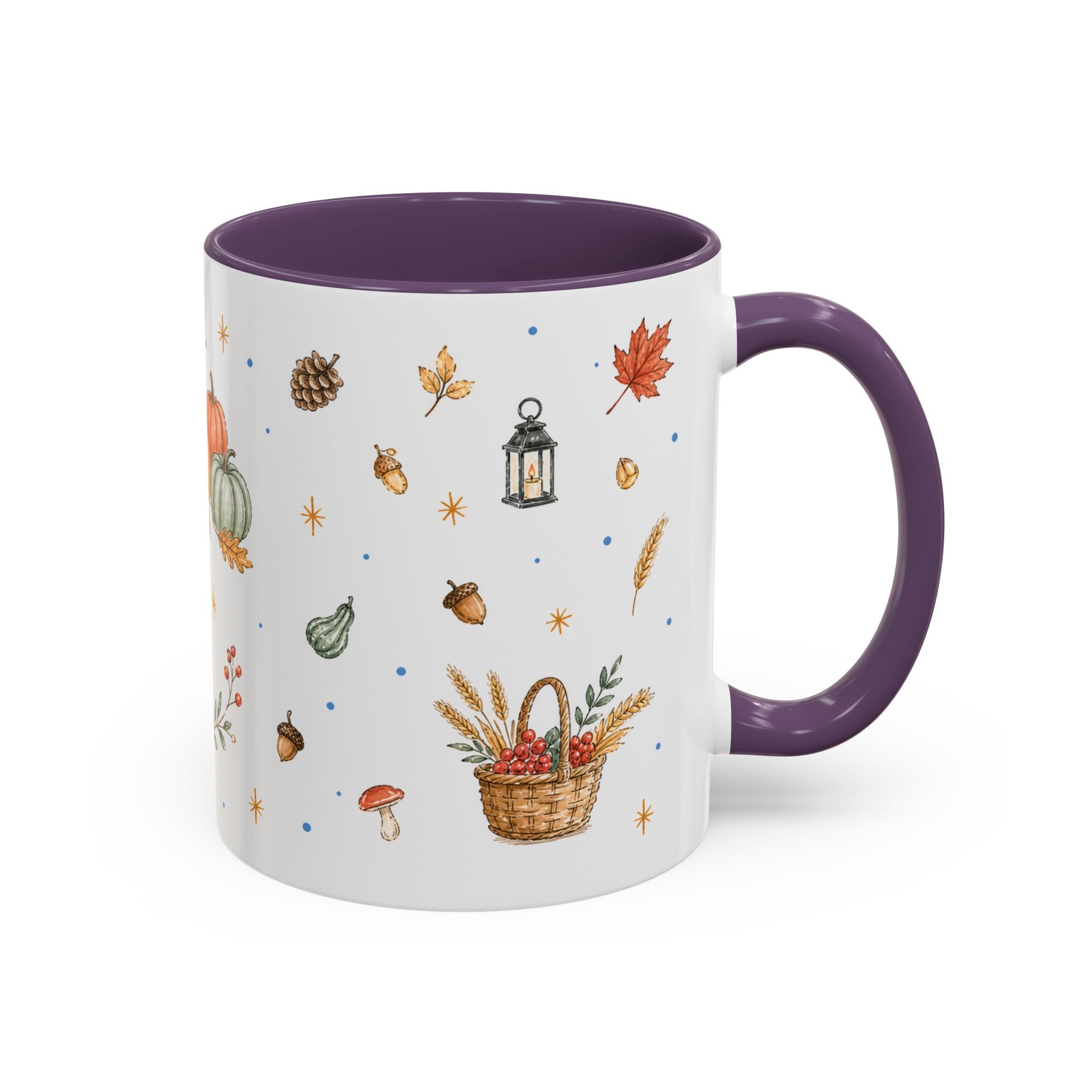 Thanksgiving Turkey Mug | Friendly Woodland Watercolor Gift | Autumn Accent Cup 11oz 15oz
