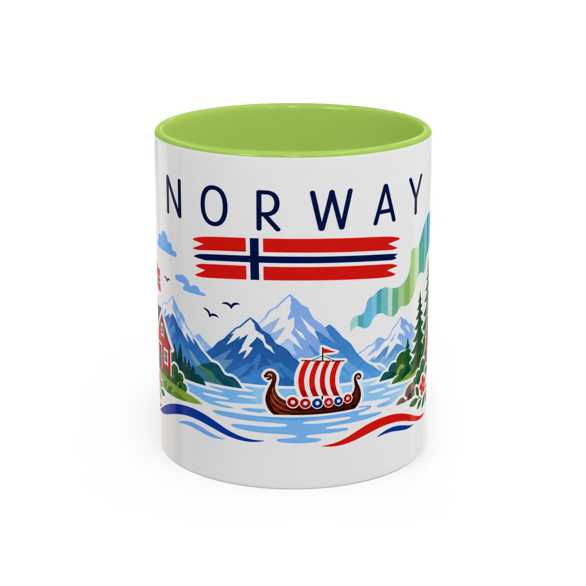Norway Coffee Mug | Travel Souvenir Accent Mug | Country Gift Ceramic Cup 11oz 15oz