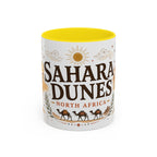 Sahara Dunes Coffee Mug | Travel Destination Souvenir Gift | Accent Color Ceramic 11oz 15oz