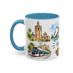 Valencia Illustrated Travel Mug | City Souvenir Accent Coffee Mug | 11oz 15oz Ceramic Cup