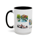 Indianapolis Illustrated Travel Mug | City Souvenir Accent Coffee Mug | 11oz 15oz Ceramic Cup