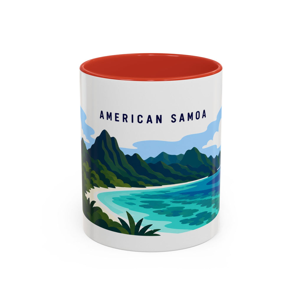 National Park of American Samoa Coffee Mug | Solid Color Block Park Souvenir | 11oz 15oz Accent Mug