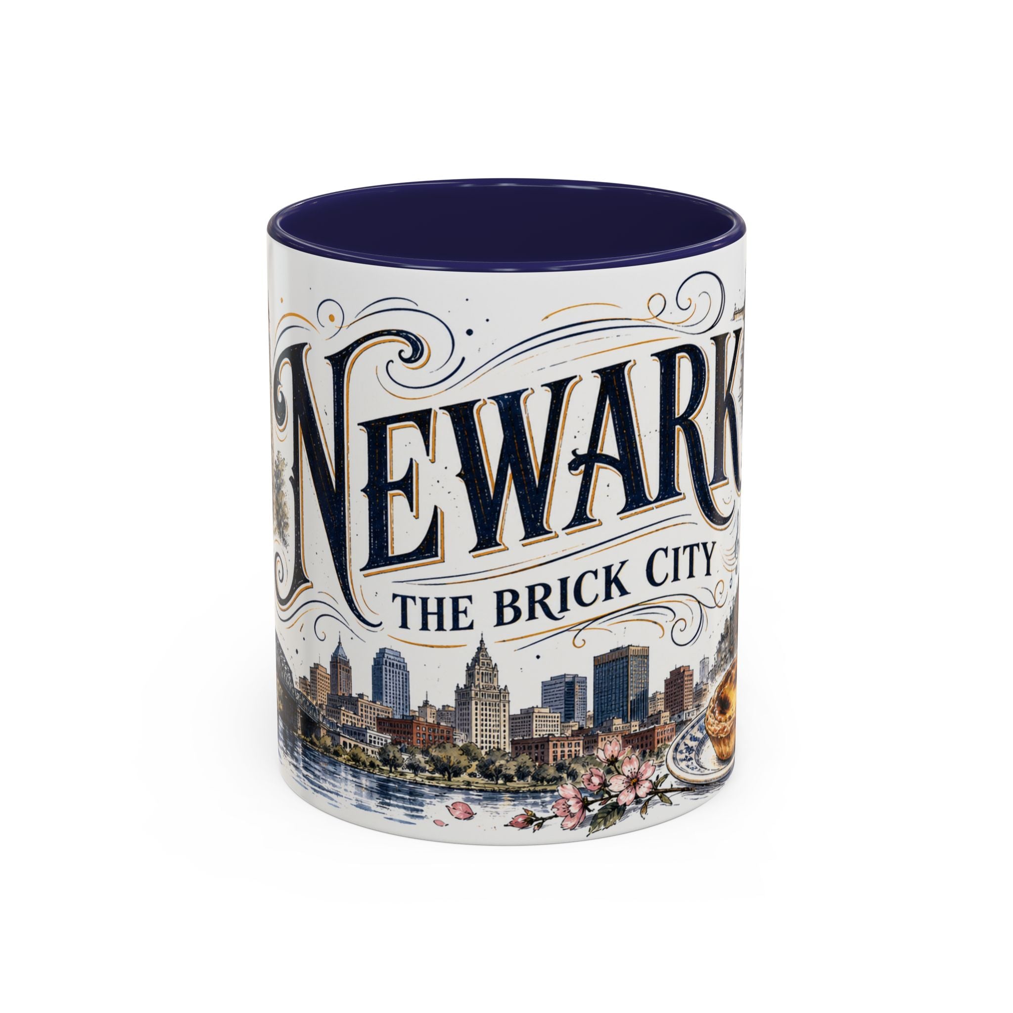 Newark Coffee Mug | United States Travel Souvenir | Vintage Illustrated City Gift | 11 oz 15 oz Accent Mug