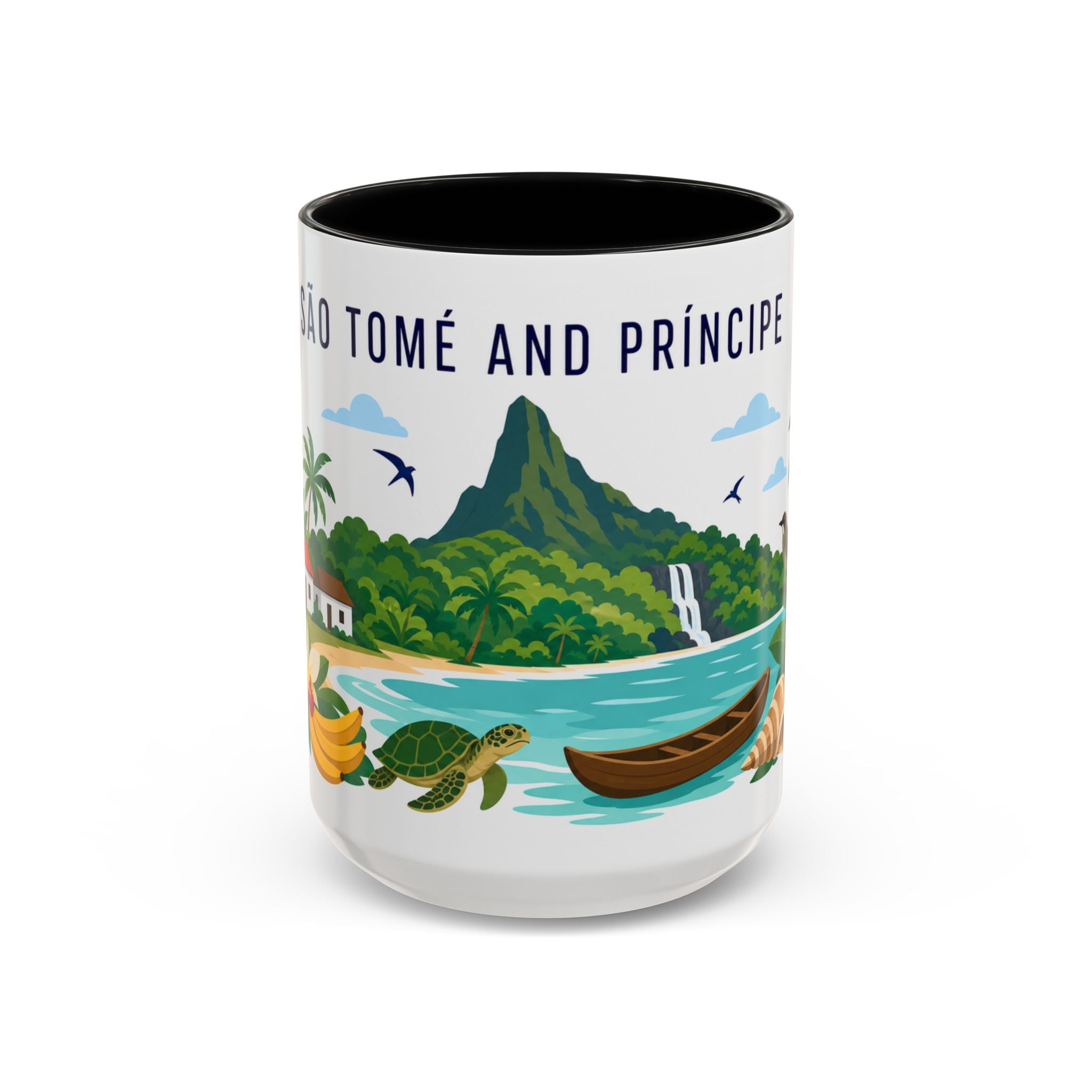 São Tomé and Príncipe Coffee Mug | Travel Souvenir Accent Mug | Country Gift Ceramic Cup 11oz 15oz