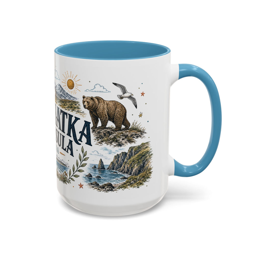 Kamchatka Peninsula Mug, Russia Travel Souvenir, Bucket List Gift, Accent Ceramic Coffee Mug 11oz 15oz