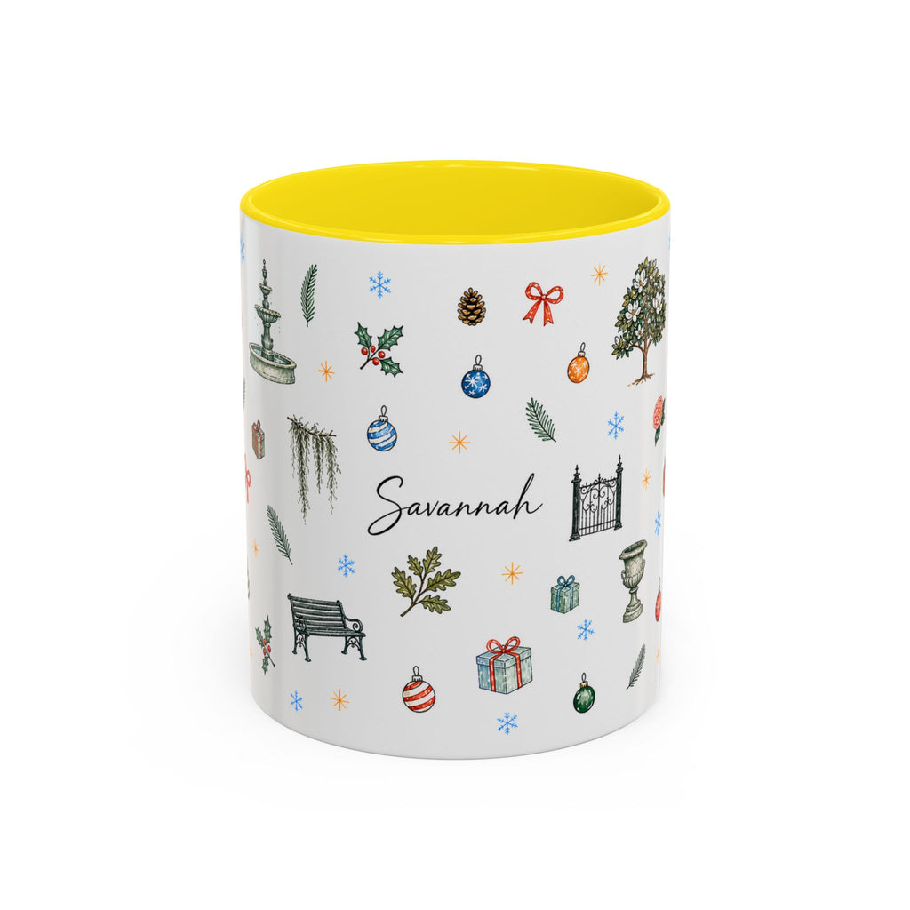 Savannah Christmas Mug | Watercolor City Souvenir, Travel Memories Cup