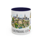 Luxembourg City Illustrated Travel Mug | City Souvenir Accent Coffee Mug | 11oz 15oz Ceramic Cup