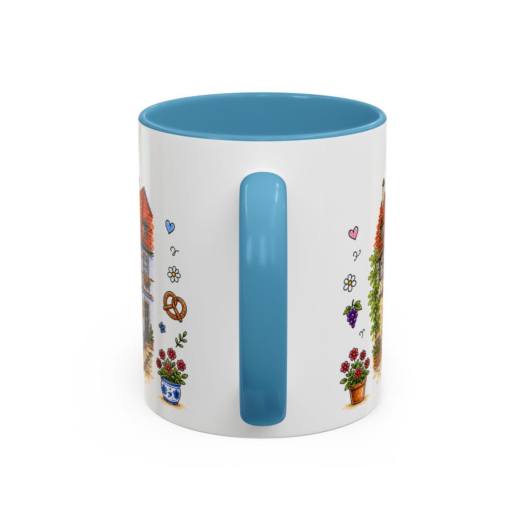 Rothenburg Illustrated Travel Mug | Germany Souvenir Accent Coffee Mug | 11oz 15oz Ceramic Cup