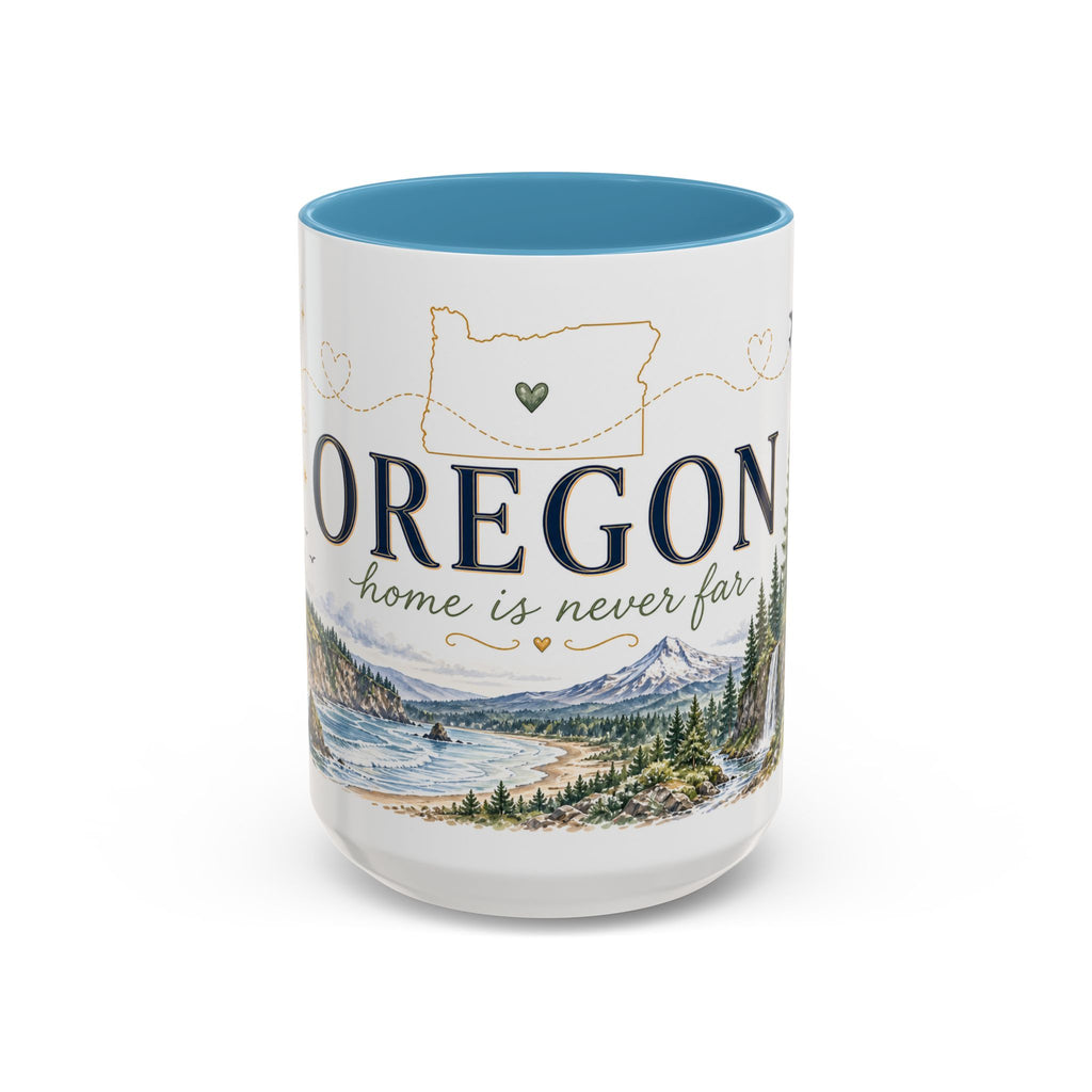 Oregon State Mug | Moving Away, Long Distance Friendship Gift | 11oz 15oz Accent Mug