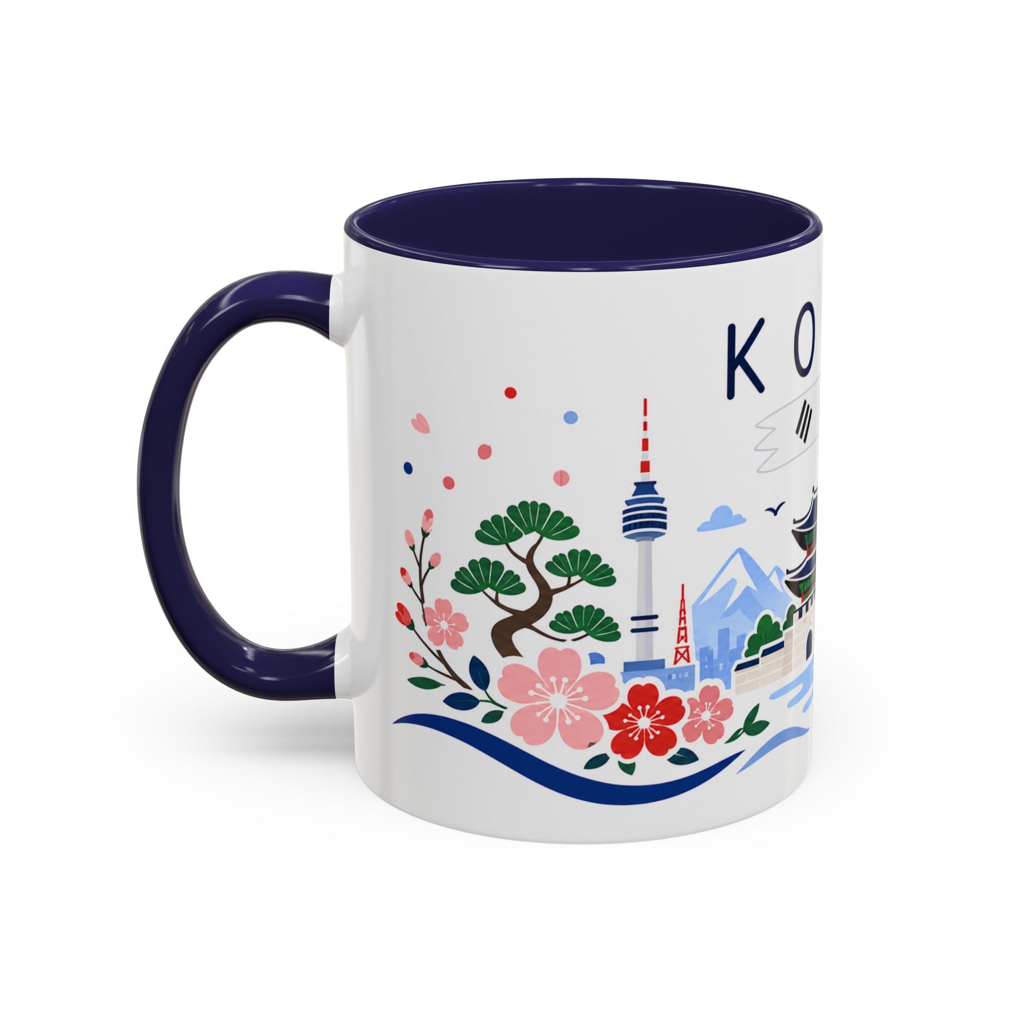 South Korea Coffee Mug | Travel Souvenir Accent Mug | Country Gift Ceramic Cup 11oz 15oz