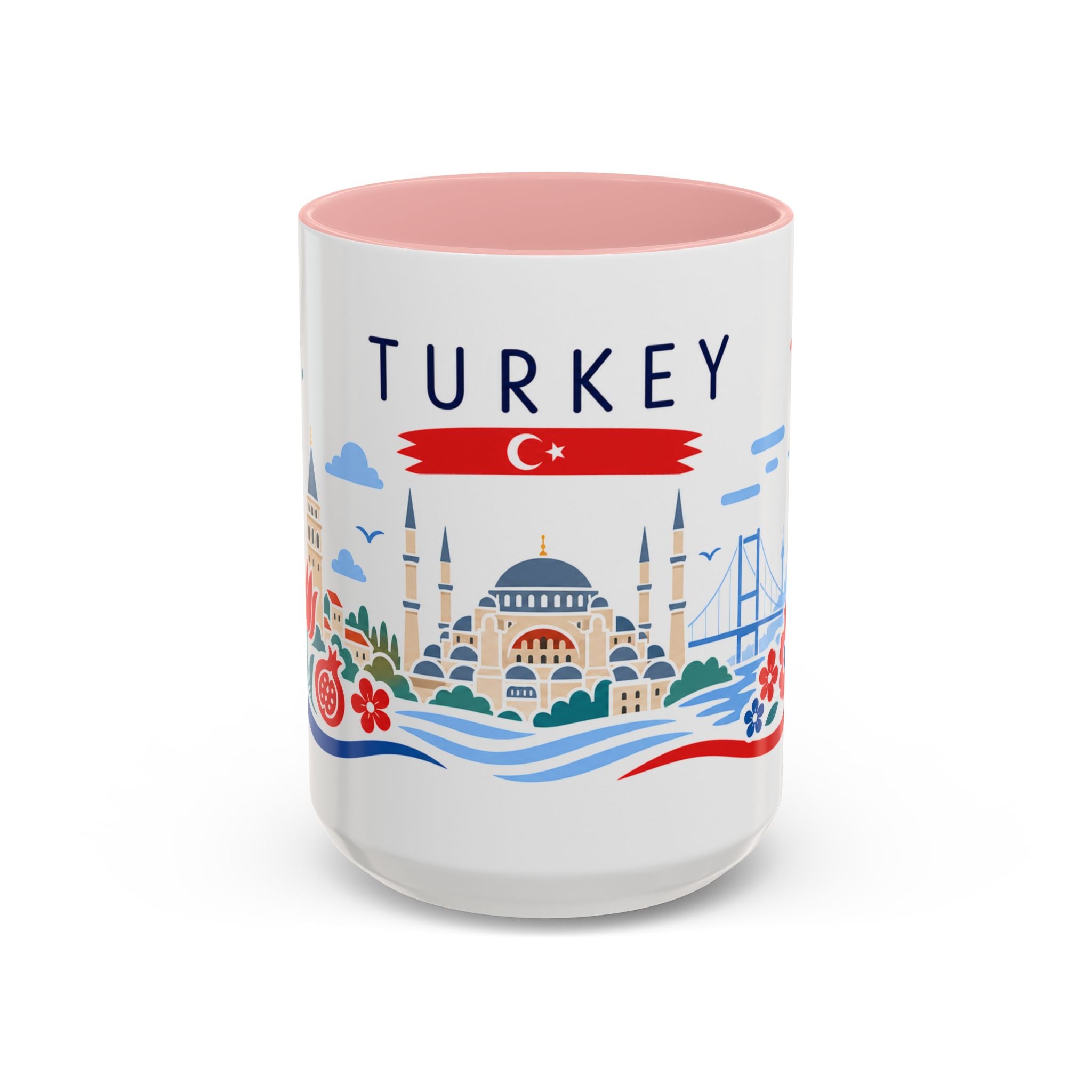 Turkey Coffee Mug | Travel Souvenir Accent Mug | Country Gift Ceramic Cup 11oz 15oz