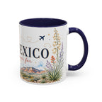 New Mexico State Map Mug | Desert Scenery, Yucca Flower Accent Coffee Cup