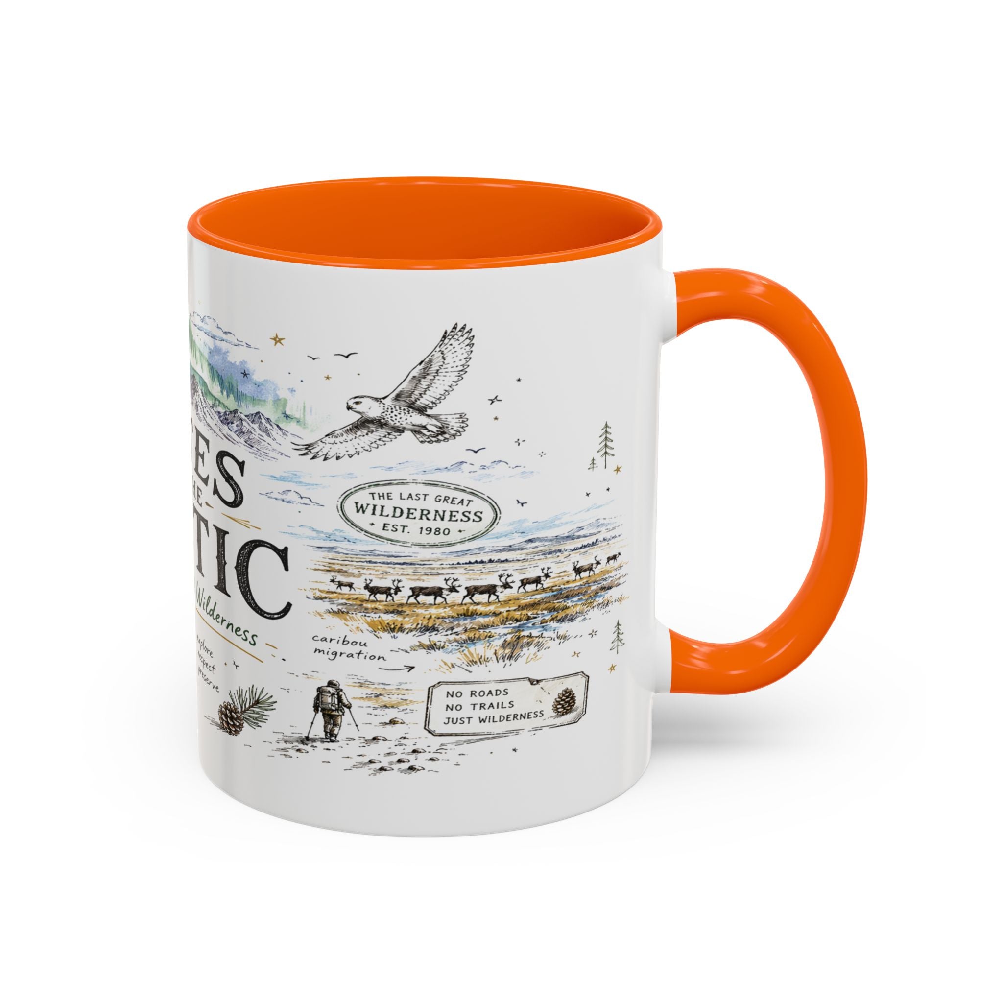 Gates of the Arctic National Park Coffee Mug | Alaska Arctic Wilderness Gift | Accent Color Ceramic 11oz 15oz
