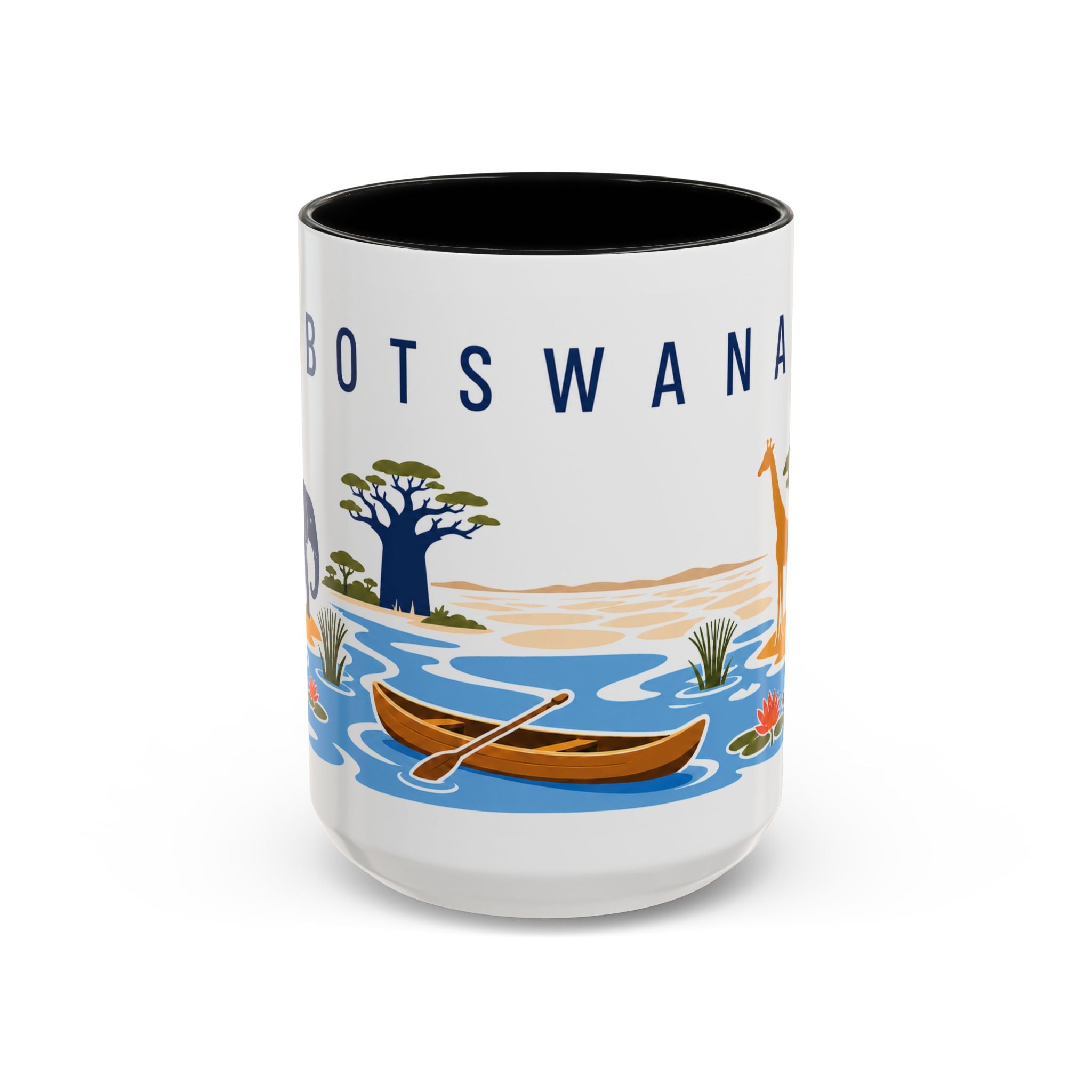 Botswana Coffee Mug | Travel Souvenir Accent Mug | Country Gift Ceramic Cup 11oz 15oz