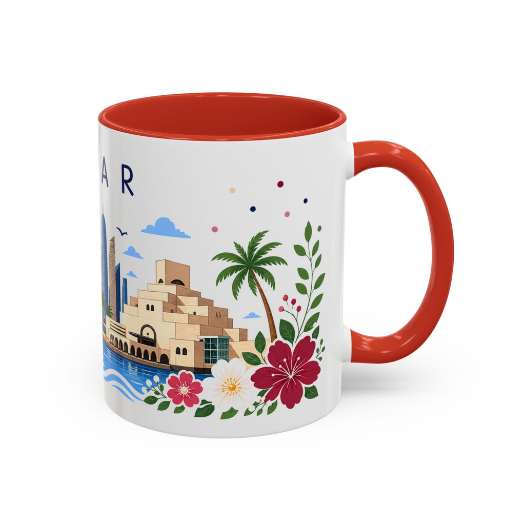 Qatar Coffee Mug | Travel Souvenir Accent Mug | Place Gift Ceramic Cup 11oz 15oz
