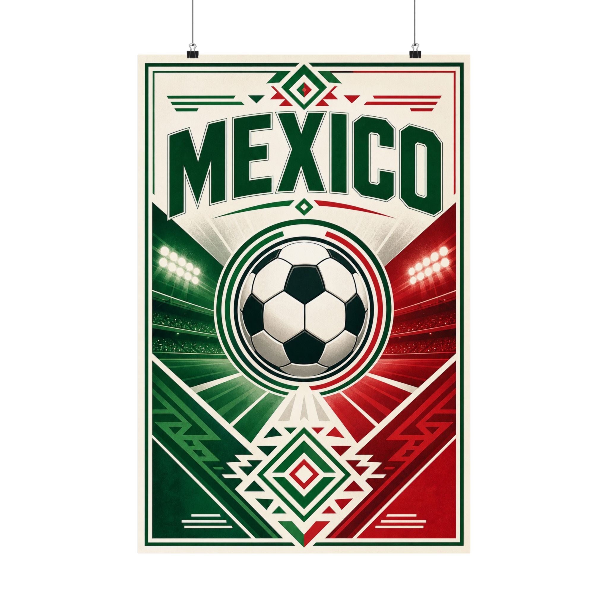 Mexico Soccer Fan Art Poster | Matte Vertical Poster | World Cup 2026 Wall Decor