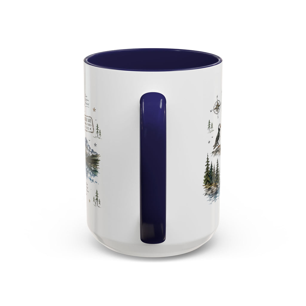Glacier Bay National Park Coffee Mug | Alaska Wilderness Kayaking Gift | Accent Color Ceramic 11oz 15oz