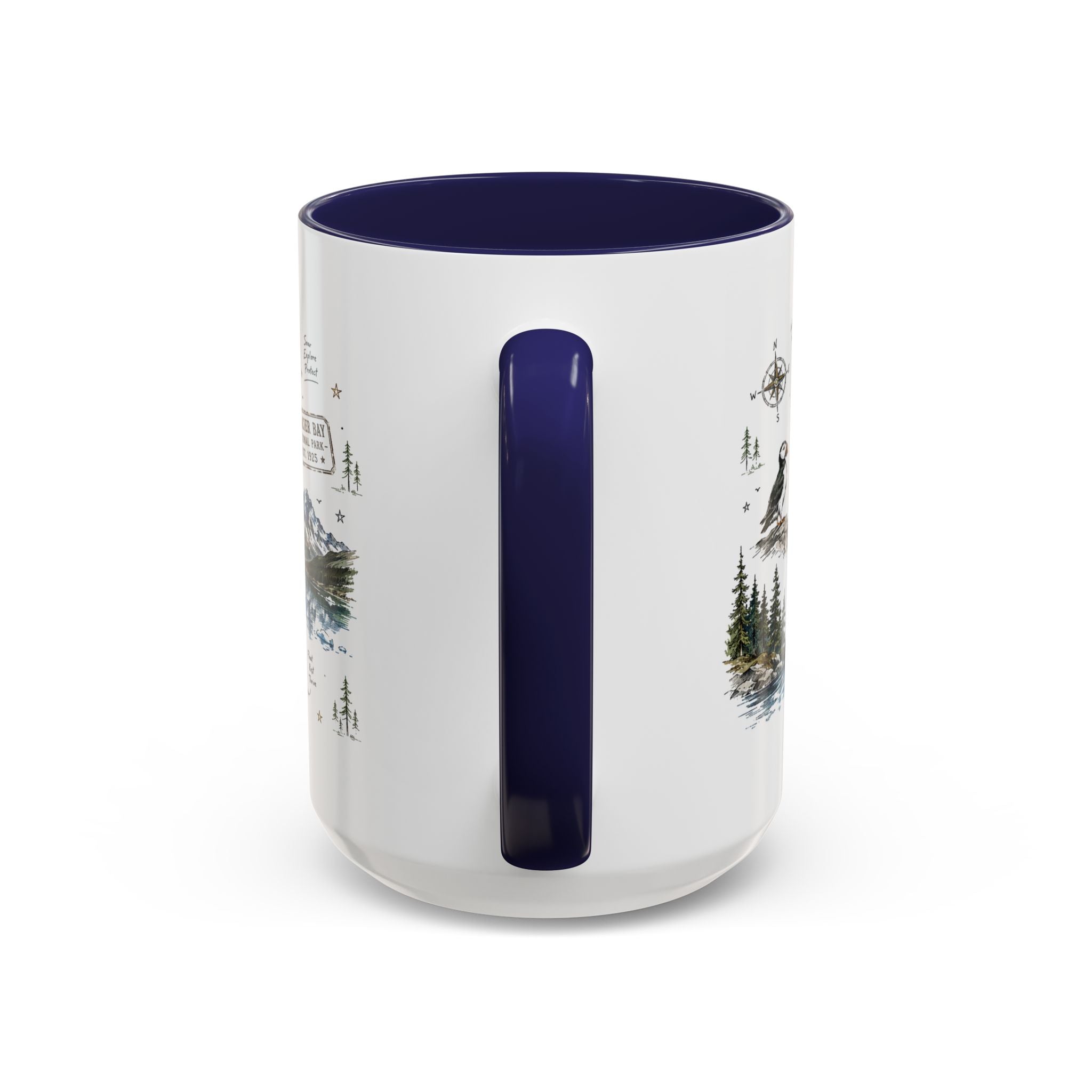 Glacier Bay National Park Coffee Mug | Alaska Wilderness Kayaking Gift | Accent Color Ceramic 11oz 15oz
