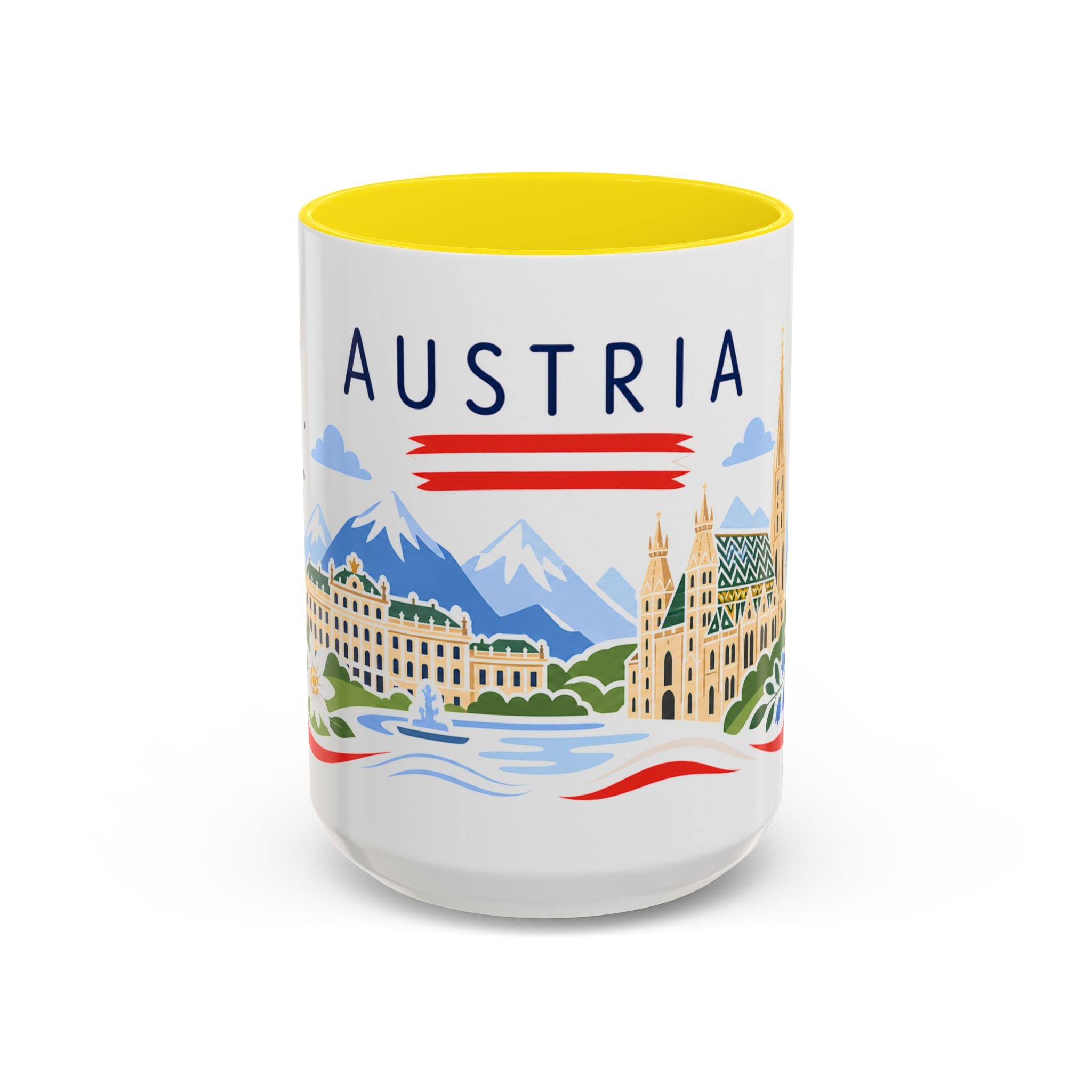 Austria Coffee Mug | Travel Souvenir Accent Mug | Country Gift Ceramic Cup 11oz 15oz