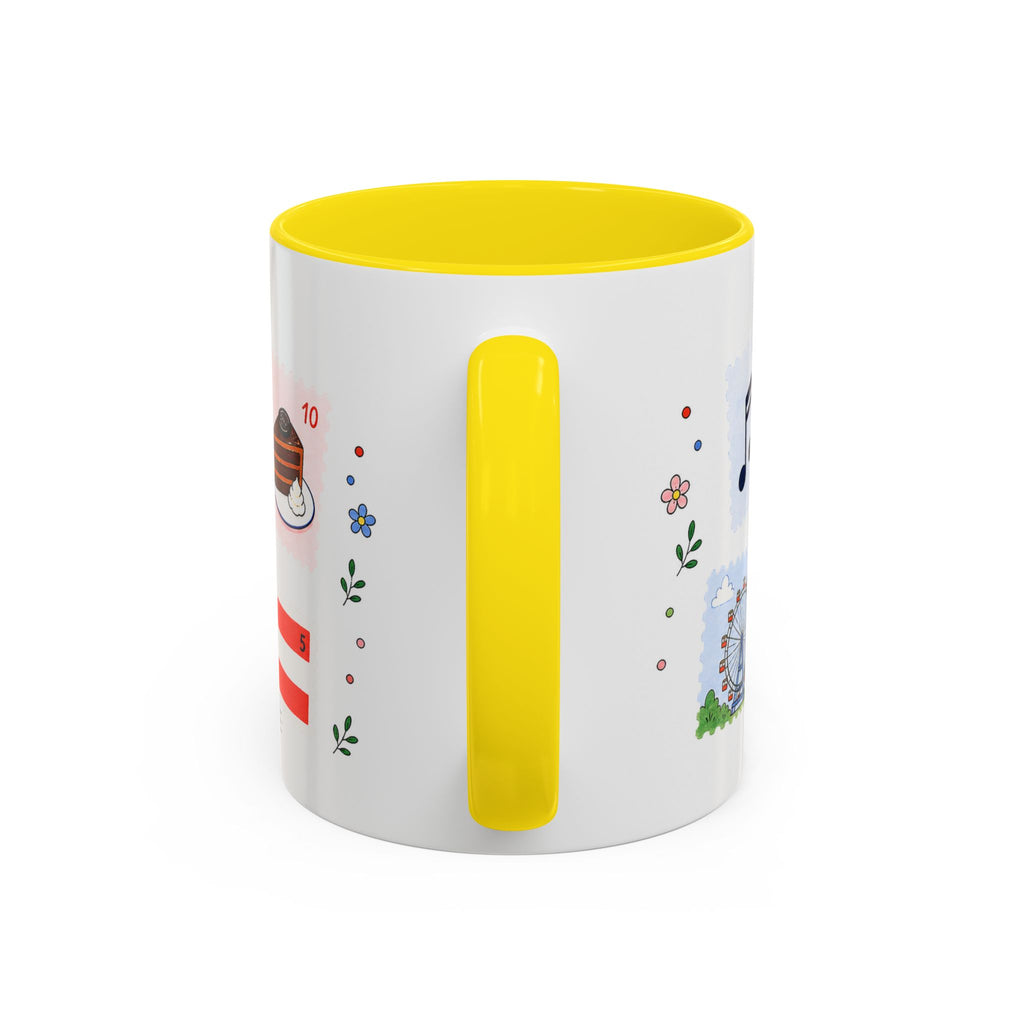 Vienna Coffee Mug | Postage Stamp Collage Mug | Travel Souvenir Accent Cup 11oz 15oz