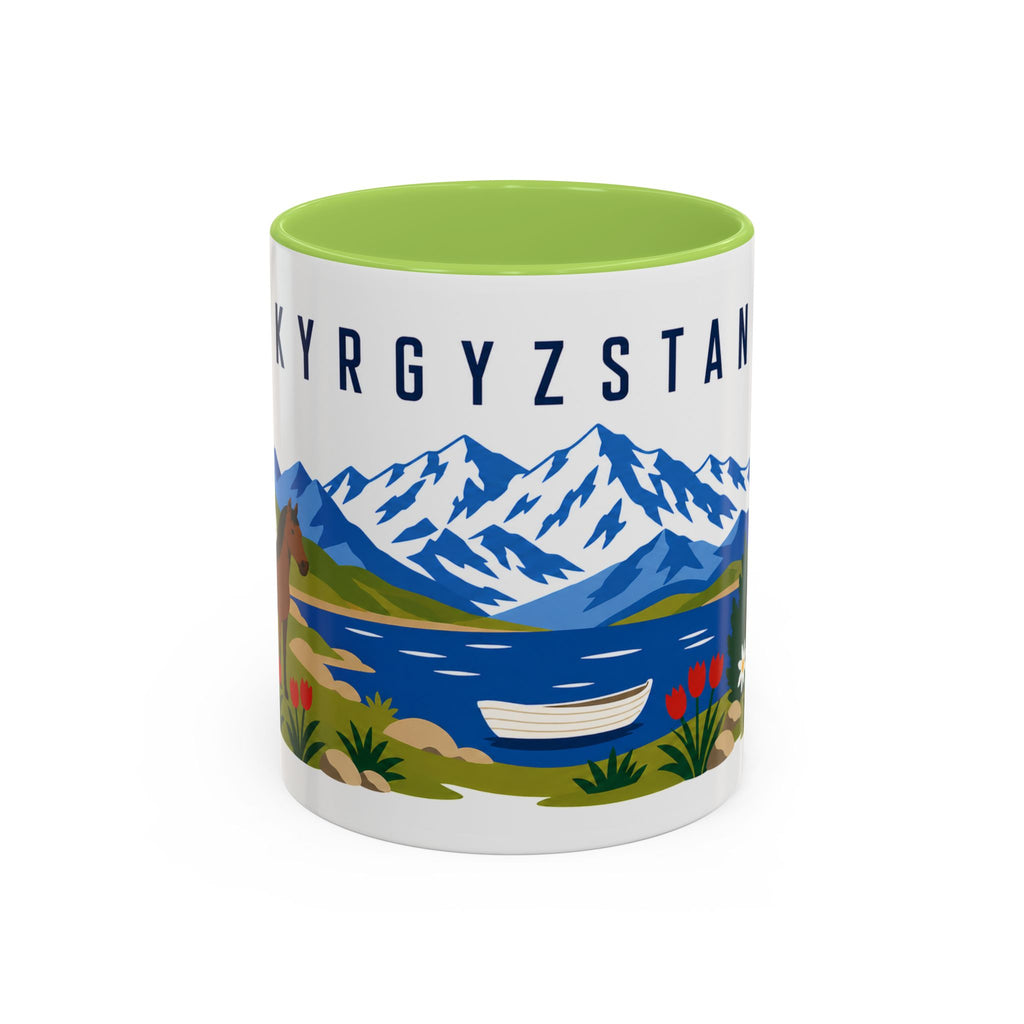 Kyrgyzstan Coffee Mug | Travel Souvenir Accent Mug | Country Gift Ceramic Cup 11oz 15oz
